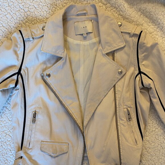 IRO Biker Jacket Ecru, Suede 40 FR - Picture 1 of 9